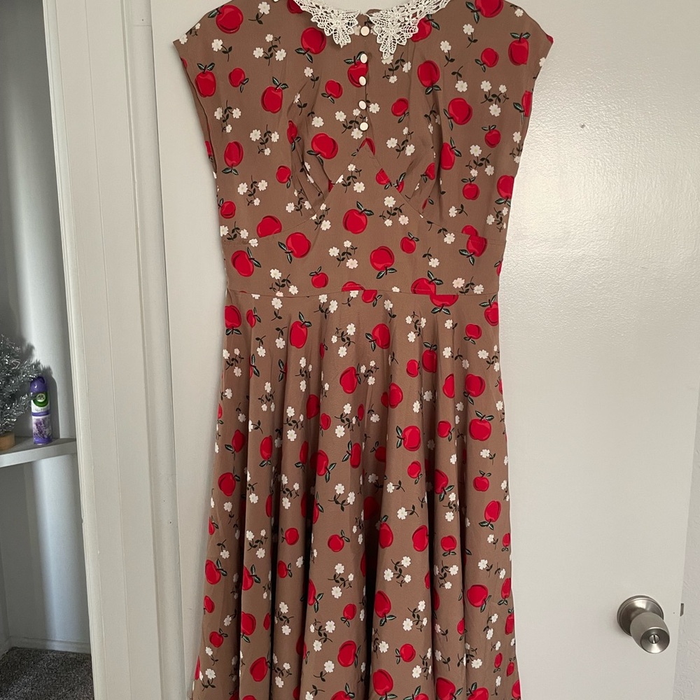 Hell Bunny Vixen Apple dress NWT size M